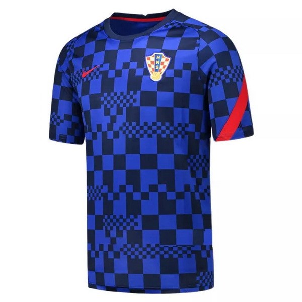 Trainingsshirt Kroatien 2021 Blau Fussballtrikots Günstig